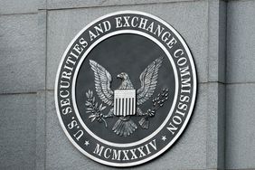 The U.S. Securities and Exchange Commission logo on the facade of the SEC building in Washington, D.C.