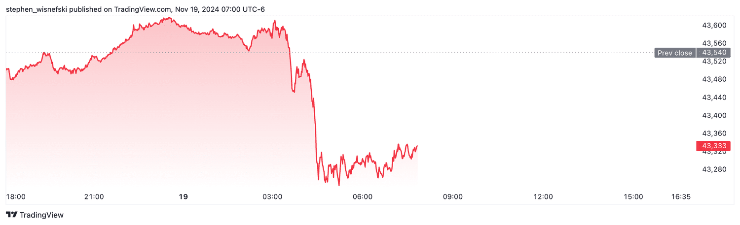 DJIA futures - Nov 19, 2024