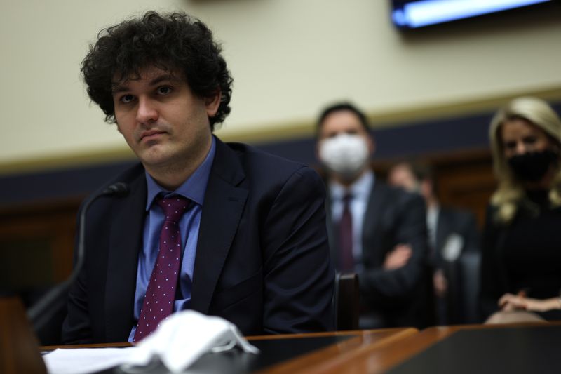 Sam Bankman-Fried Sitting Down in Front of Congress
