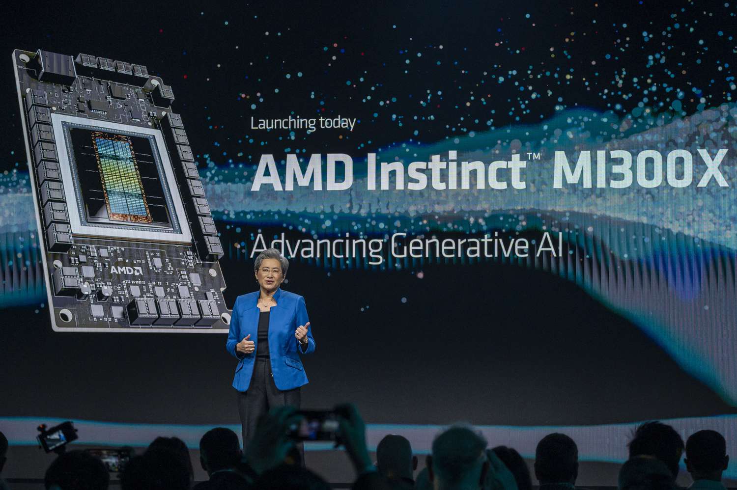 AMD CEO Lisa Su speaking at an event in December. 