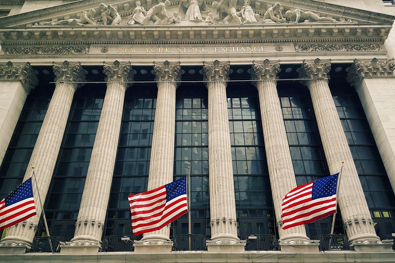 New York Stock Exchange at 11 Wall Street, Lower Manhattan, New York City