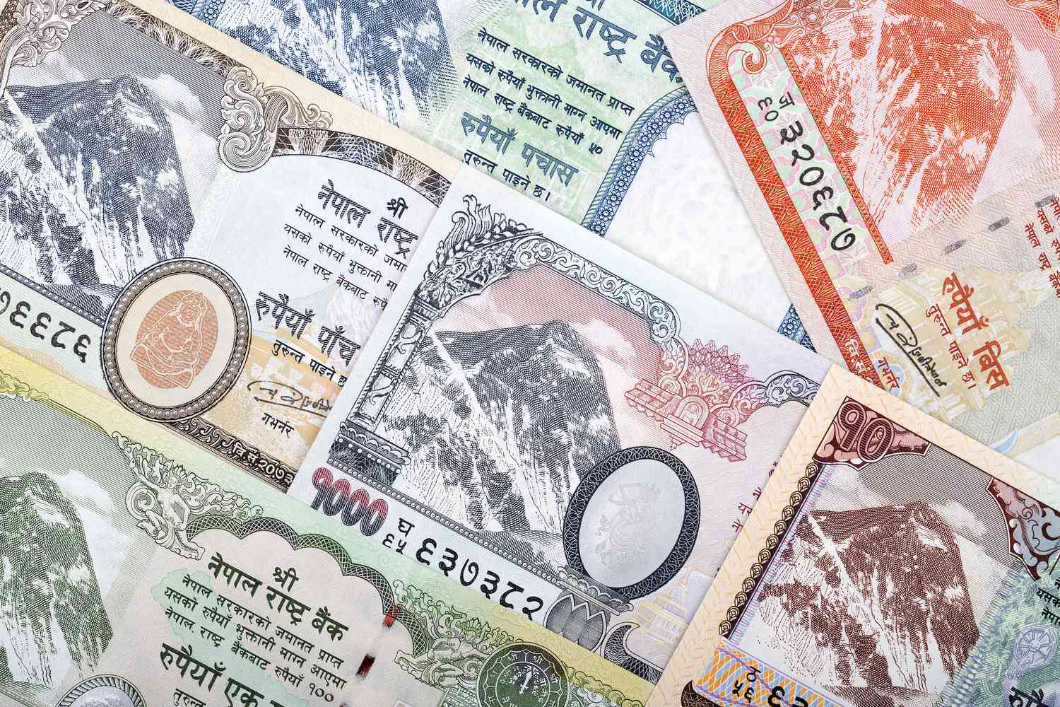 Nepalese Rupee a background