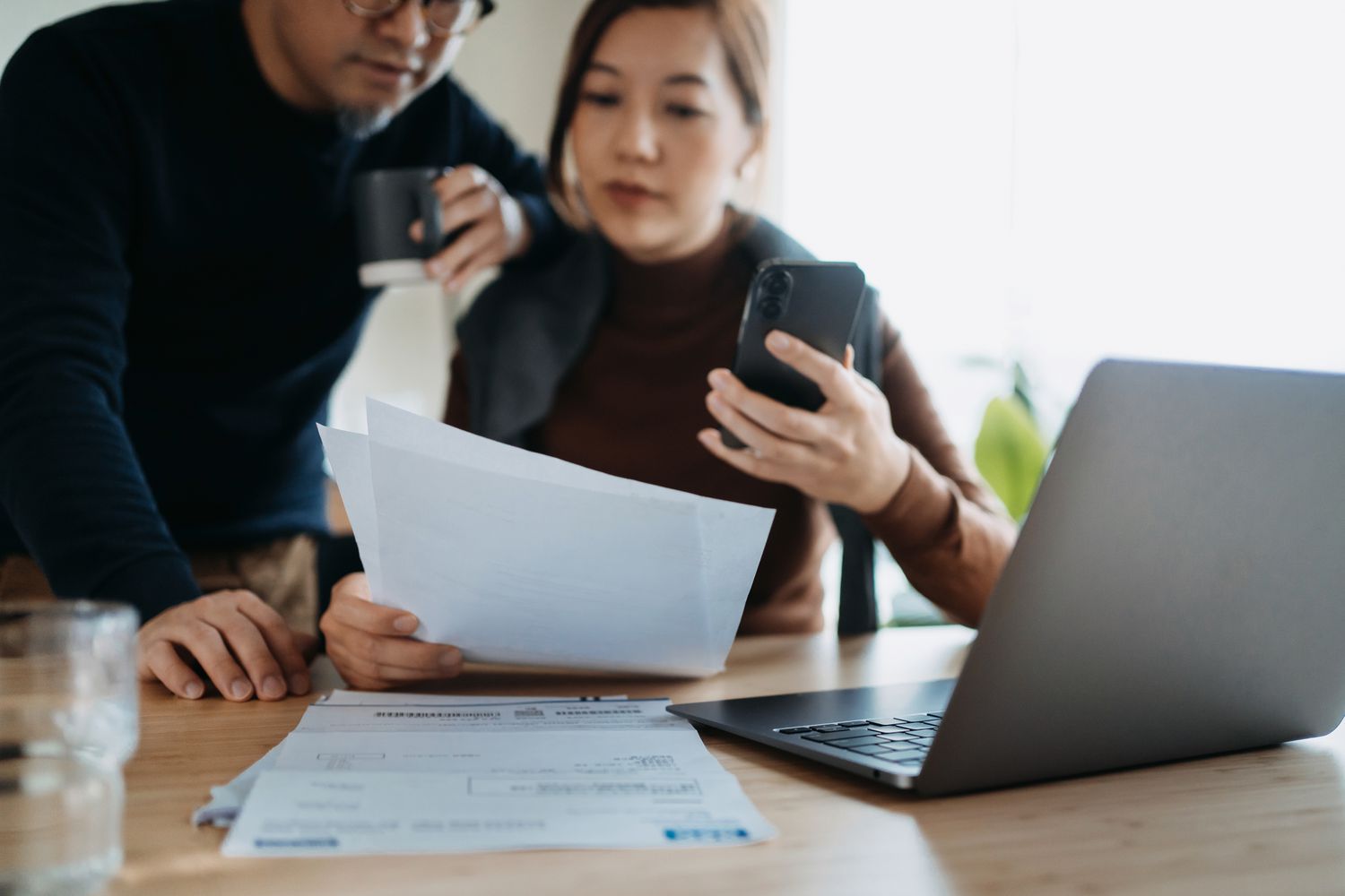 A couple discuss getting a personal loan.