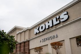 The white Kohl's + Sephora logo is seen on the side of a store.