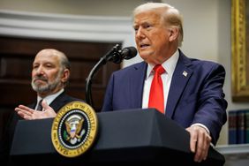 U.S. President Donald Trump at a press conference in the Roosevelt Room of the White House in Washington, D.C. on March 3, 2025