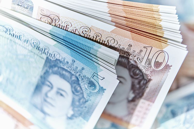Five and Ten Pound Note Stacks