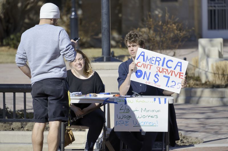 Minimum wage protest