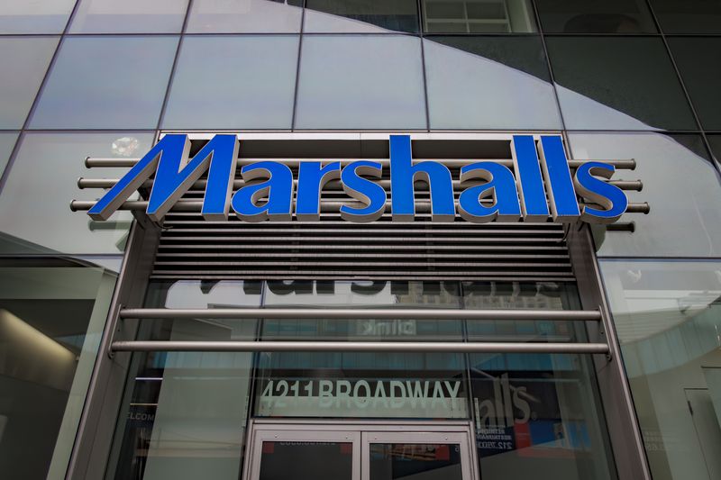A Marshalls sign is displayed on a building.