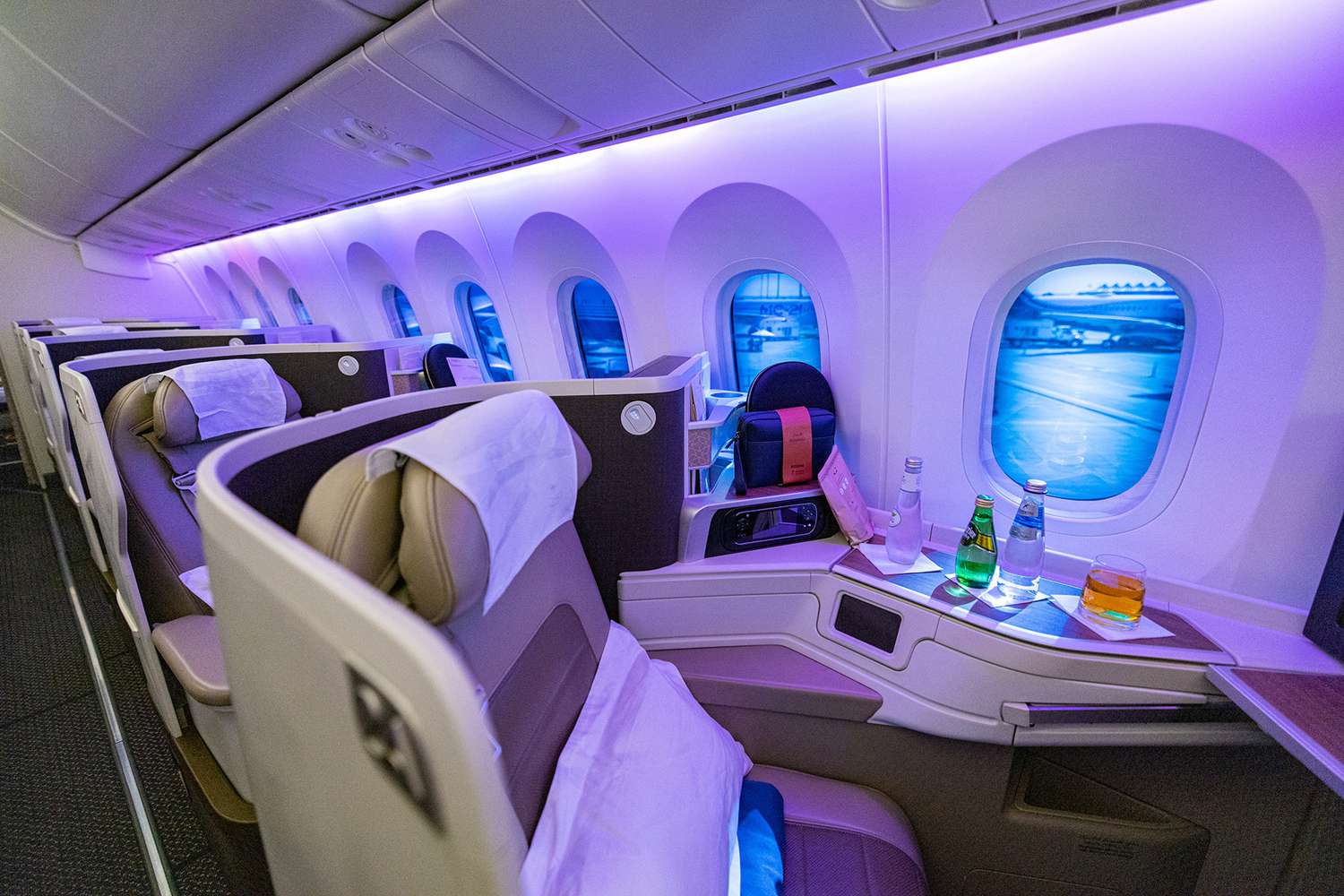 Business Class on Boeing 787-10 Airplane