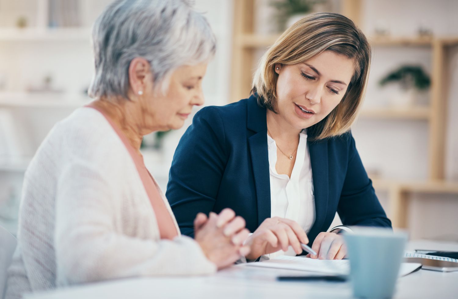 Talking finance worker 