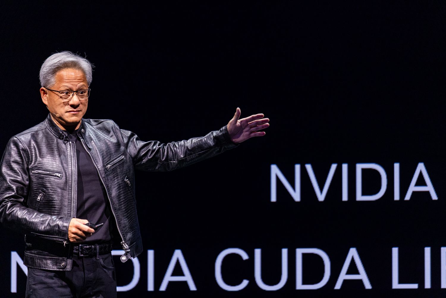 Jensen Huang, co-founder and chief executive officer of Nvidia Corp., speaks during an event in Taipei, Taiwan, on Sunday, June 2, 2024. 