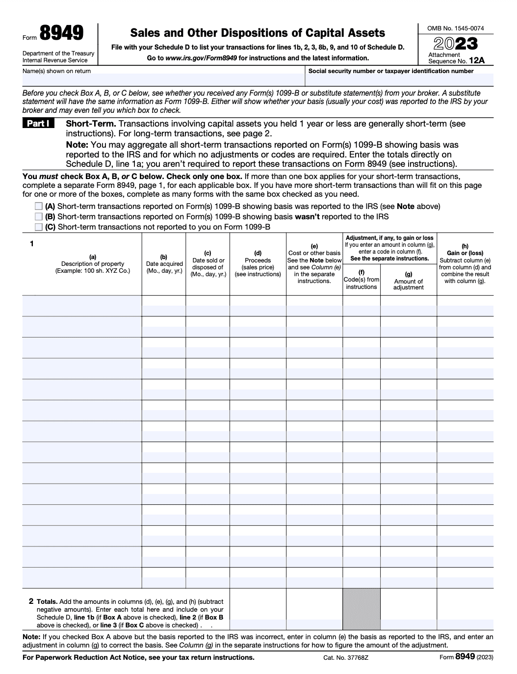 Form 8949