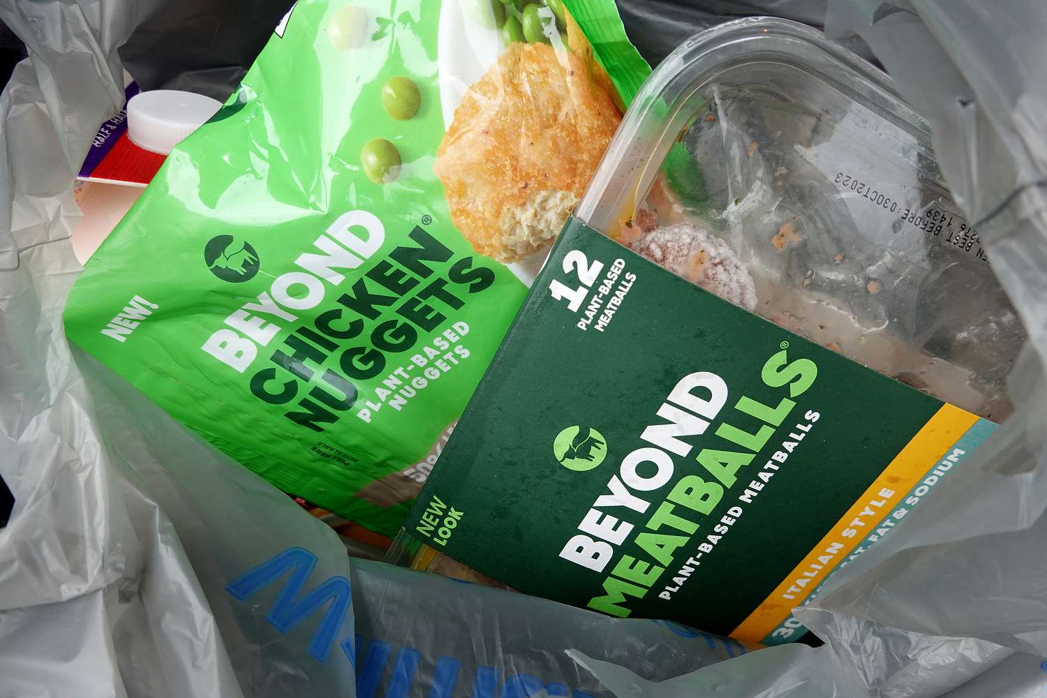 Beyond Meat meatballs and chicken nuggets