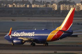 A Southwest Airlines Boeing 737 taxis at Los Angeles International Airport after arriving from Phoenix on September 1, 2024 in Los Angeles, California