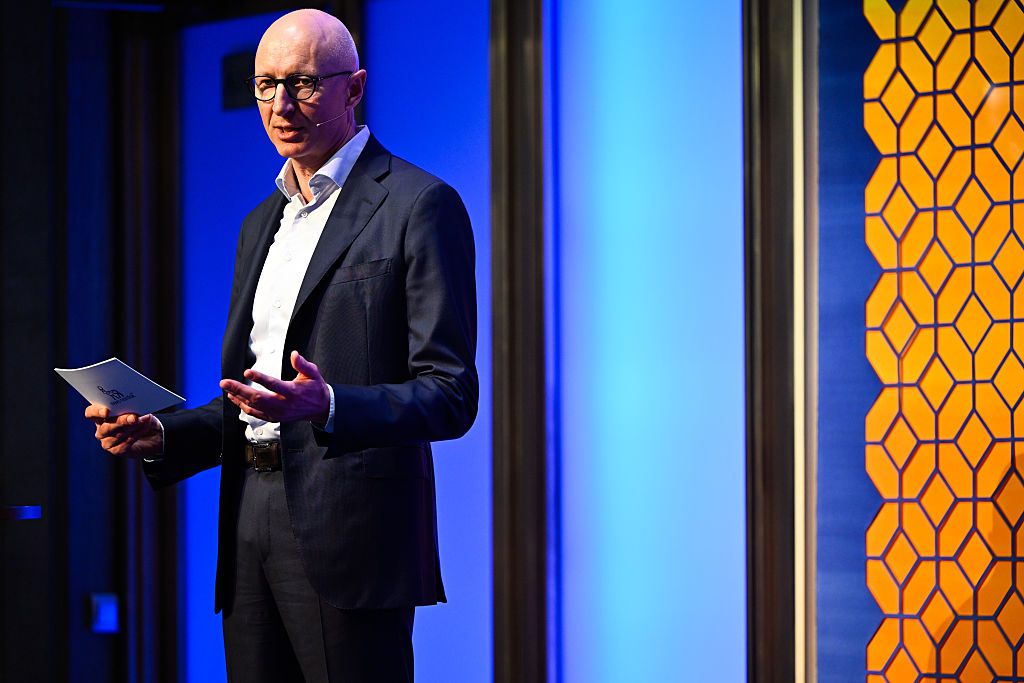 Lars Fruergaard Jorgensen, chief executive officer Novo Nordisk A/S, at the Norges Bank Investment Management annual investment conference in Oslo, Norway, on Tuesday, April 29, 2025.