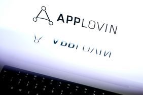 AppLovin logo seen on a laptop screen.