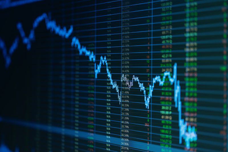 Full frame shot of stock market data.