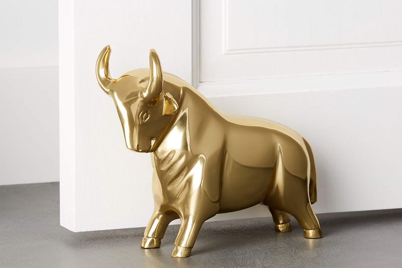 Pascal the Bull Gold Doorstop
