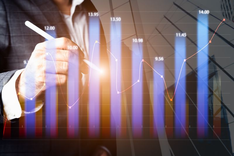 Hand drawing abstract business chart