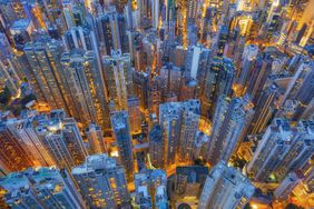 aerial view of hong kong