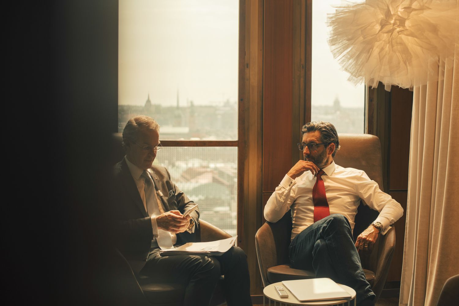 Financial advisor in a law office getting an update on the new Department of Labor Fiduciary Rule.