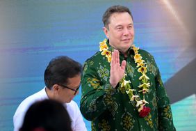 Elon Musk arriving at an event in Indonesia