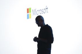 Microsoft CEO Satya Nadella speaks during the Microsoft Build conference.