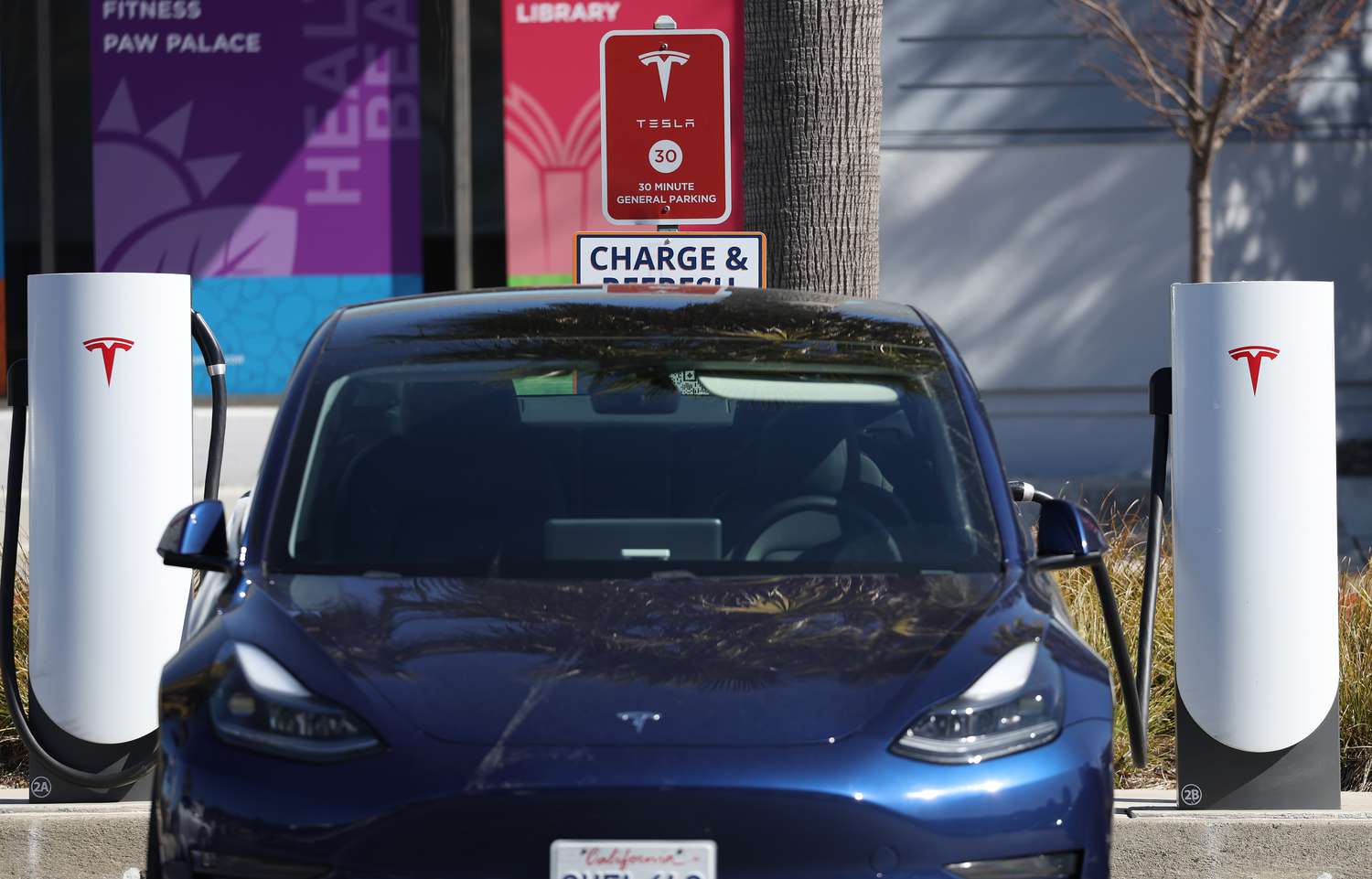 Tesla charges