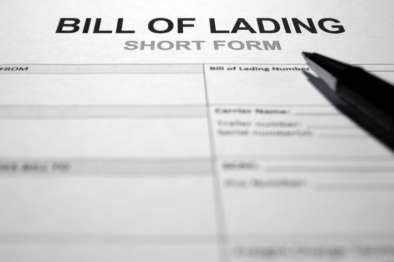 Bill of lading form