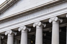 United States Treasury Department Building in Washington, DC.