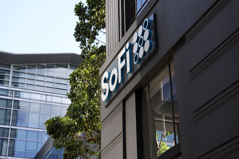 SoFi building logo
