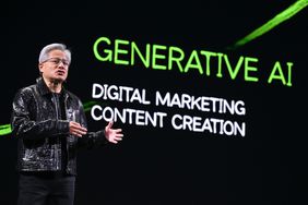 Nvidia CEO Jensen Huang at the keynote of CES 2025 in Las Vegas, Nevada, on Jan. 6, 2025