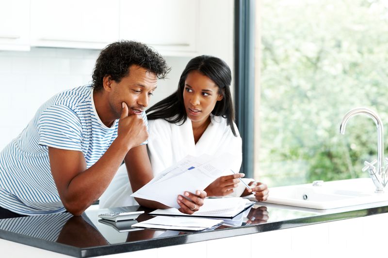Couple making the rent or buy decision
