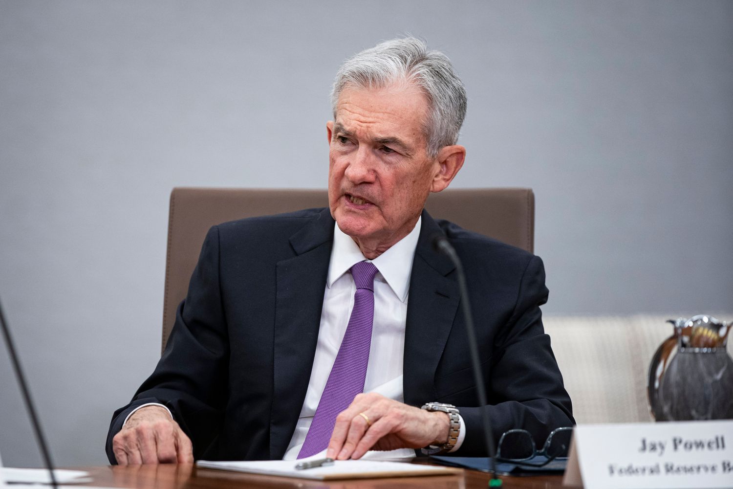 Federal Reserve Chair Jerome Powell speaks during an event in Washington, D.C., on March 22, 2024.