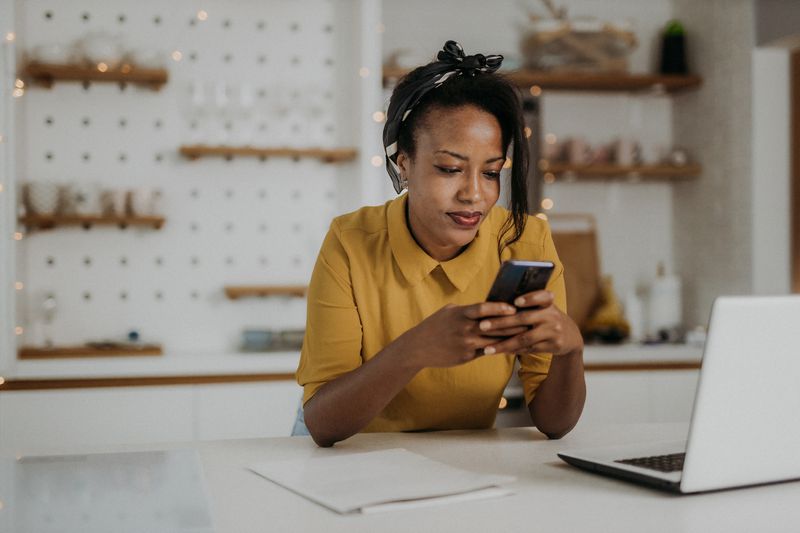 Woman with phone
