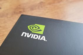 A logo for computer hardware company Nvidia.