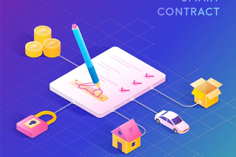 Smart contract concept illustration