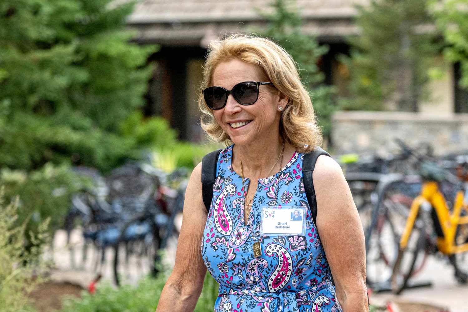 Shari Redstone, chair of Paramount Global, after the morning session at the Allen & Co. Media and Technology Conference in Sun Valley, Idaho, US, on Wednesday, July 10, 2024.