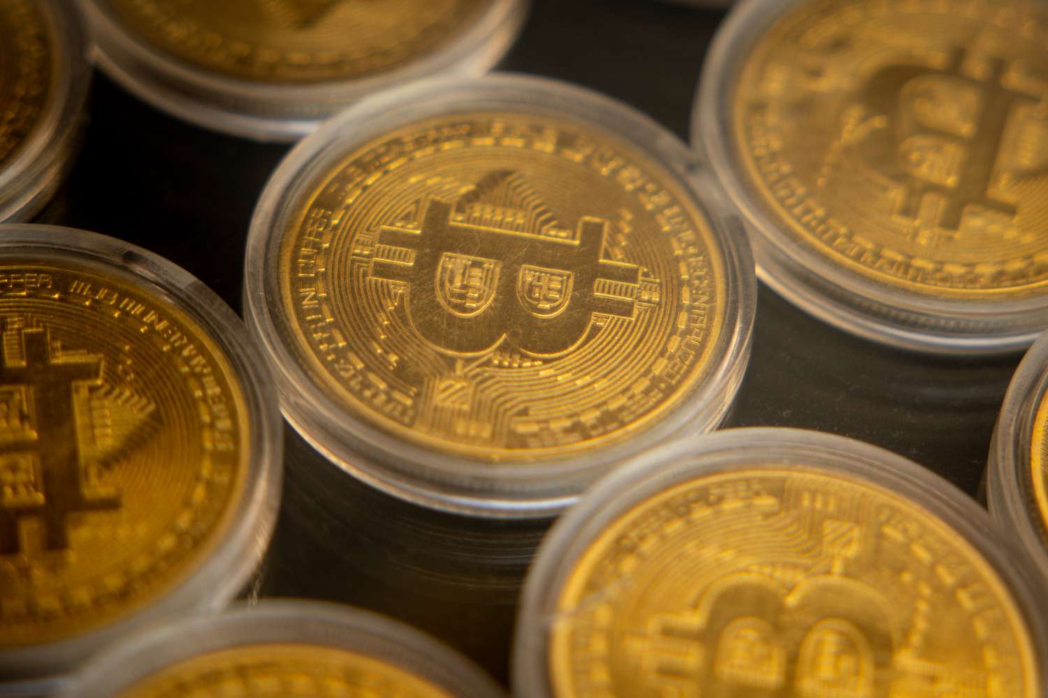 Gold bitcoins seen in November in Istanbul. 