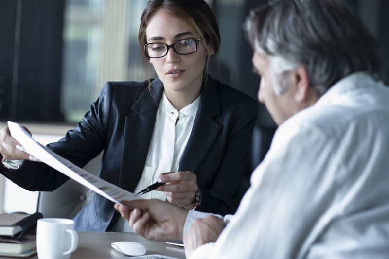 Woman negotiating