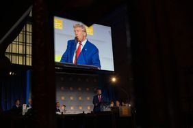 Republican presidential nominee, former U.S. President Donald Trump addresses the Economic Club of New York at Cipriani's on September 5, 2024, in New York City. Vice President Kamala Harris and Trump are set to debate each other next week for the first time after their campaigns.