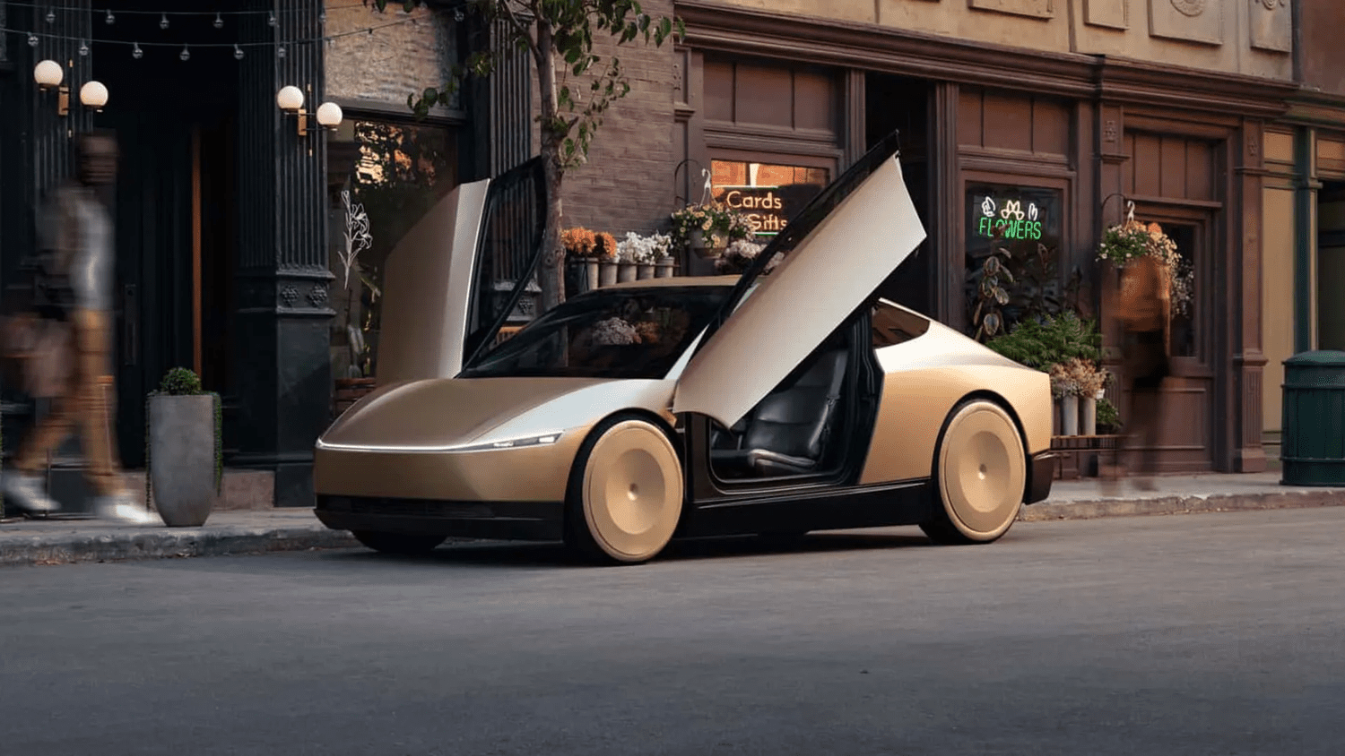 An image of Tesla’s cybercab.