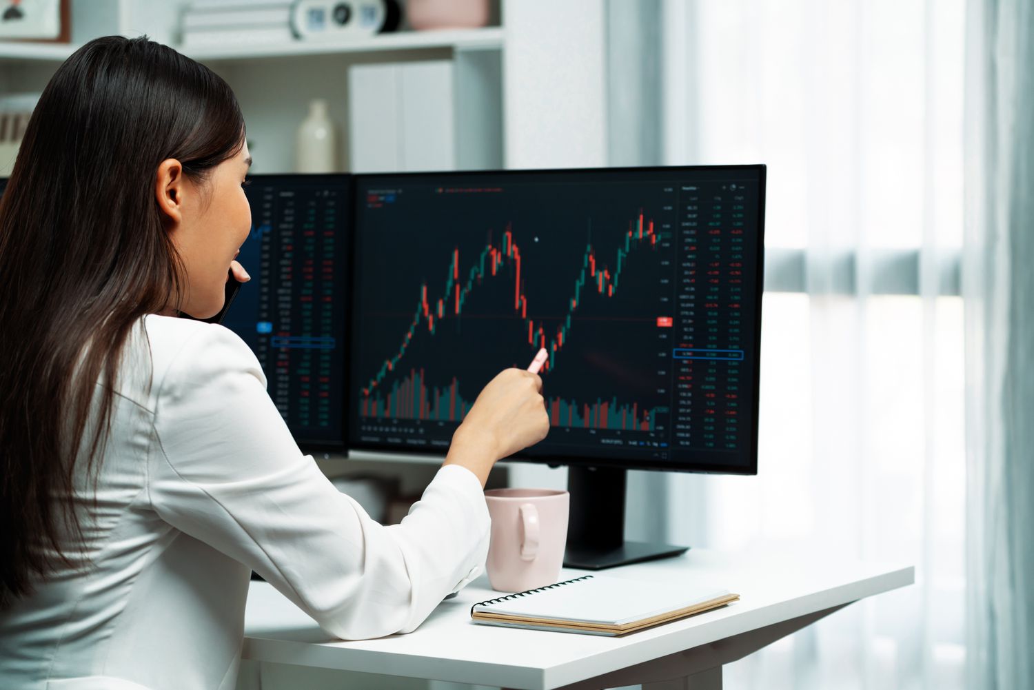 A investor places an order with their broker after spotting a stock that is breaking out above resistance. 
