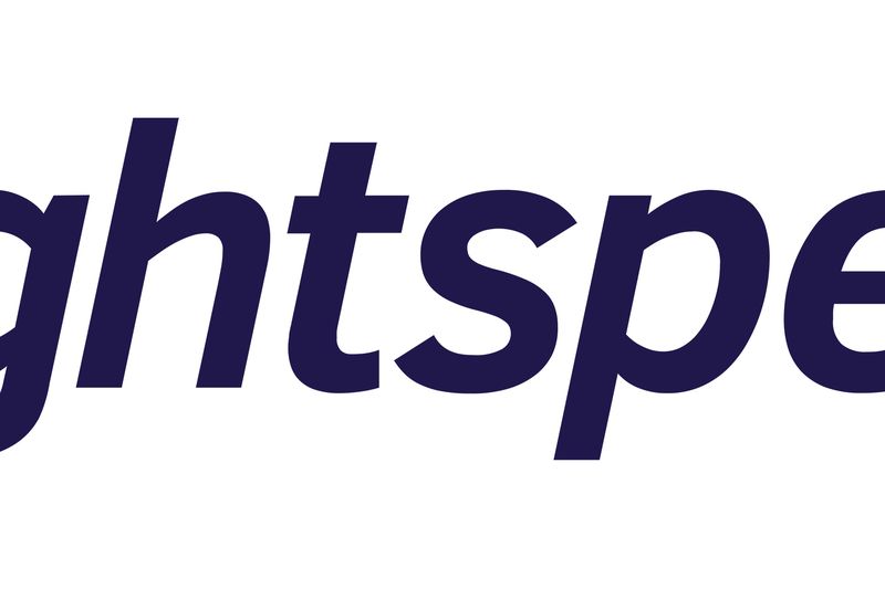 Image shows Lightspeed's logo against a white background. 