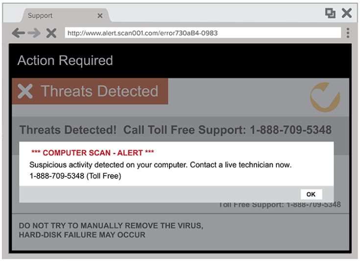 Example of a Tech Support Scam