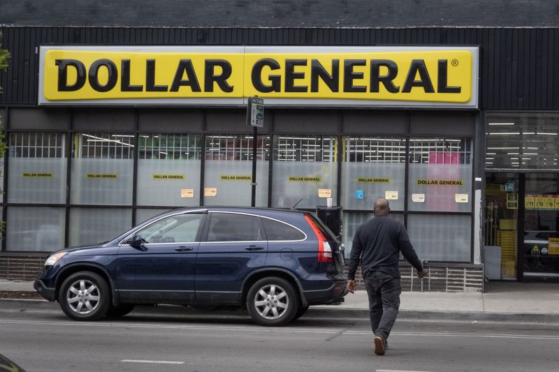 A sign for a Dollar General store is seen on May 28, 2025 in Chicago