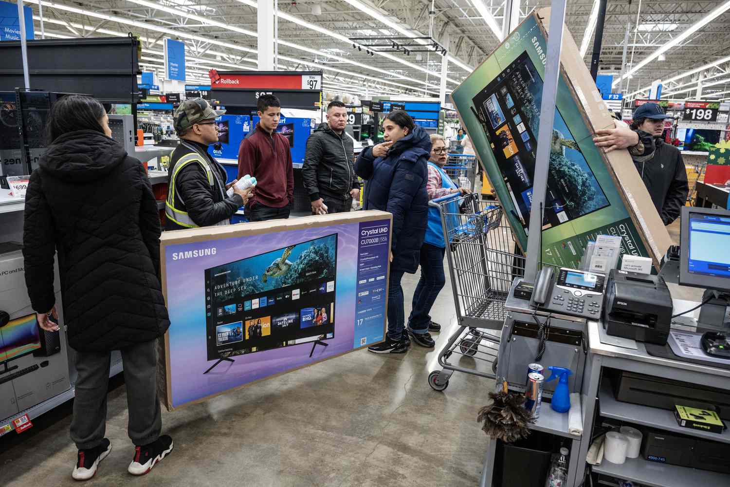 Shoppers at a Walmart store in New Jersey.