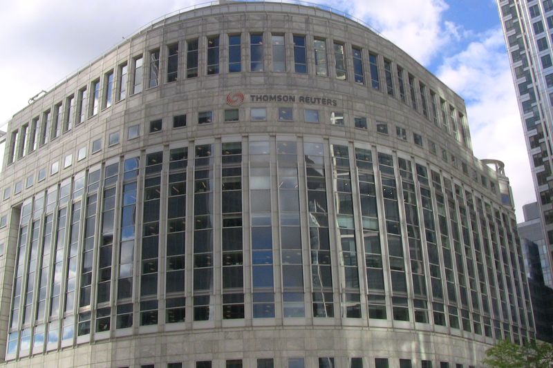 Thomson Reuters Building in Canary Wharf, London