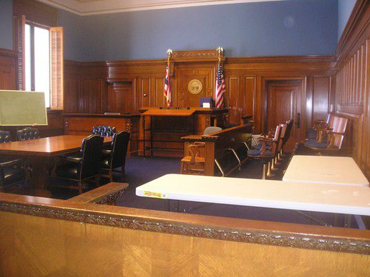 A Courtroom in the Cuyahoga County Courthouse