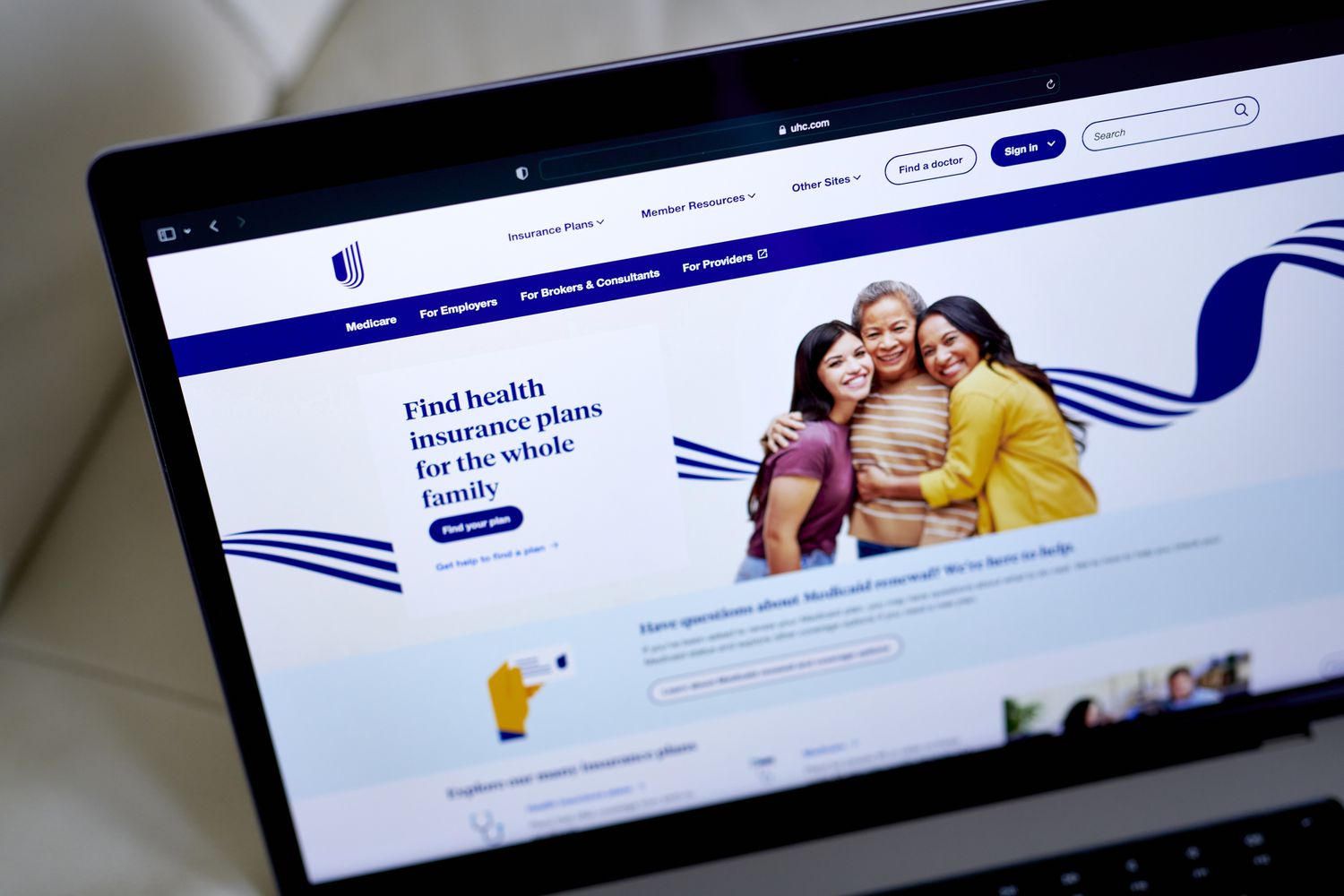 UnitedHealth website